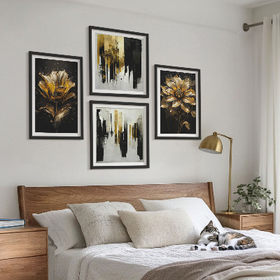 Composição de quadros Flores modernas e elegantes