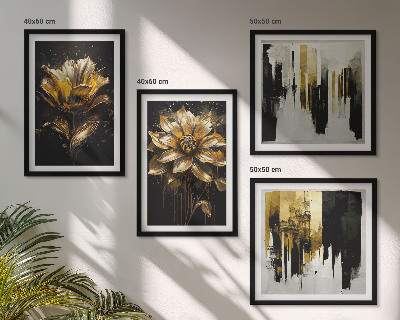 Composição de quadros Flores modernas e elegantes
