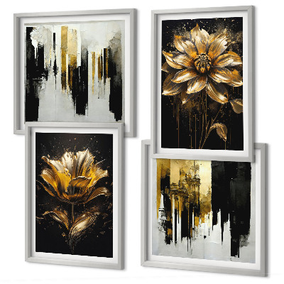 Composição de quadros Flores modernas e elegantes