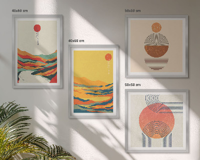 Composição de quadros Padrões coloridos das montanhas do rio Japandi