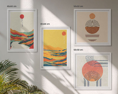 Composição de quadros Padrões coloridos das montanhas do rio Japandi