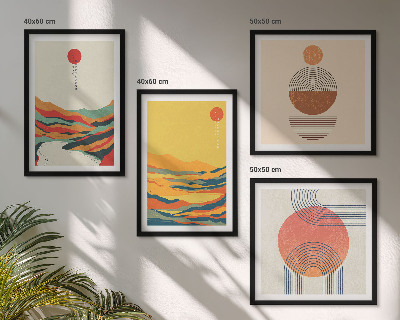 Composição de quadros Padrões coloridos das montanhas do rio Japandi