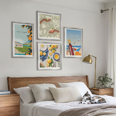 Composição de quadros Férias com Limão Italiano em Capri