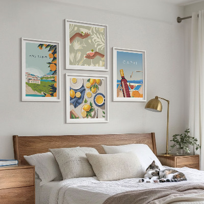 Composição de quadros Férias com Limão Italiano em Capri