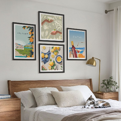 Composição de quadros Férias com Limão Italiano em Capri