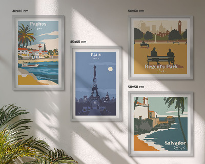 Composição de quadros Arquitetura de cidades costeiras