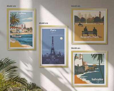 Composição de quadros Arquitetura de cidades costeiras