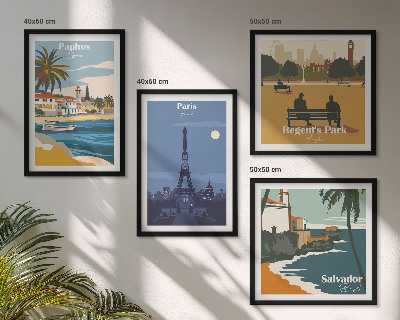 Composição de quadros Arquitetura de cidades costeiras