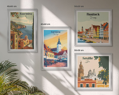 Composição de quadros Arquitetura de cidades costeiras
