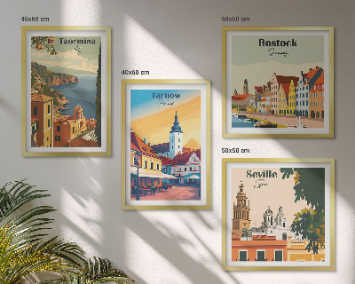 Composição de quadros Arquitetura de cidades costeiras