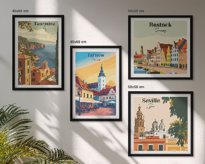 Composição de quadros Arquitetura de cidades costeiras