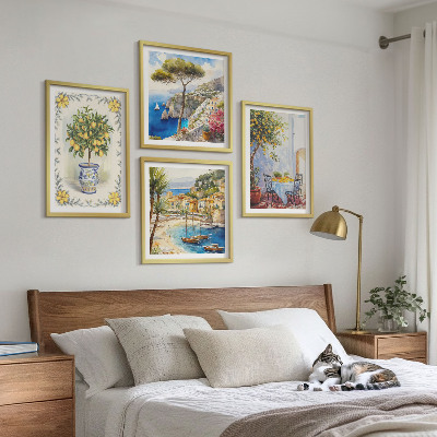Composição de quadros Vista para o mar de limoeiros