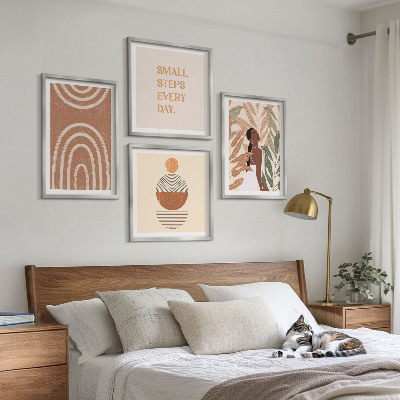 Composição de quadros Padrões e geometria de plantas elegantes