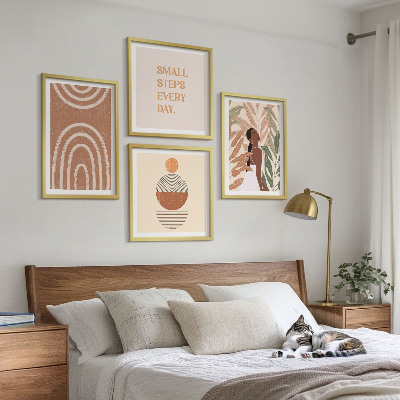 Composição de quadros Padrões e geometria de plantas elegantes