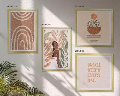 Composição de quadros Padrões e geometria de plantas elegantes