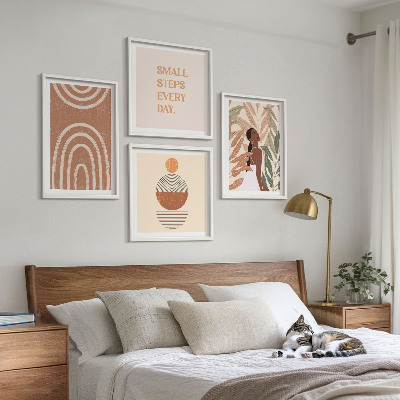 Composição de quadros Padrões e geometria de plantas elegantes