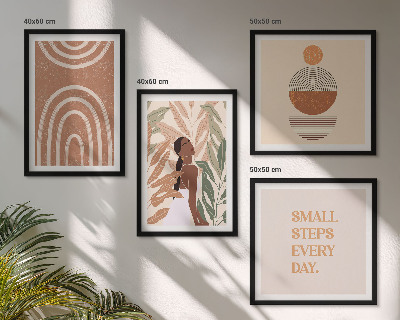 Composição de quadros Padrões e geometria de plantas elegantes