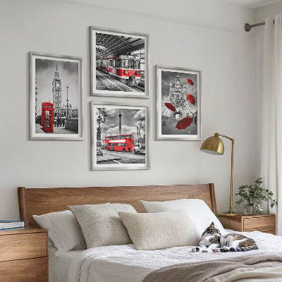 Composição de quadros Detalhes em vermelho em Londres