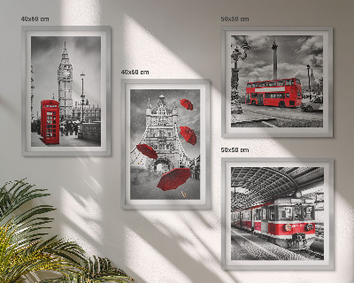 Composição de quadros Detalhes em vermelho em Londres
