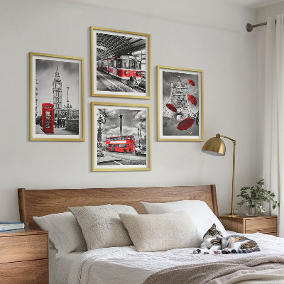 Composição de quadros Detalhes em vermelho em Londres