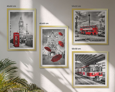 Composição de quadros Detalhes em vermelho em Londres