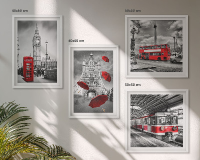 Composição de quadros Detalhes em vermelho em Londres