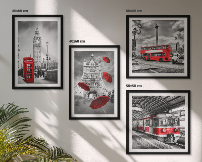 Composição de quadros Detalhes em vermelho em Londres