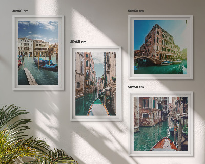 Políptico com moldura Arquitetura dos canais de Veneza