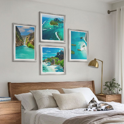 Composição de quadros Ilhas tropicais turquesas