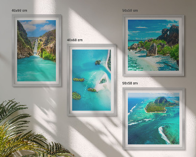 Composição de quadros Ilhas tropicais turquesas