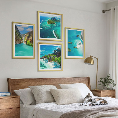 Composição de quadros Ilhas tropicais turquesas