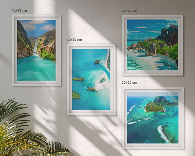 Composição de quadros Ilhas tropicais turquesas