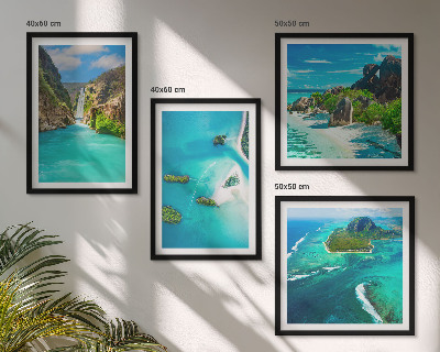 Composição de quadros Ilhas tropicais turquesas