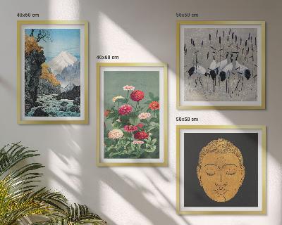 Composição de quadros Natureza japonesa e estilo Japandi