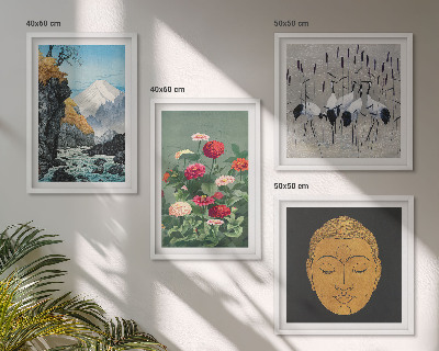 Composição de quadros Natureza japonesa e estilo Japandi