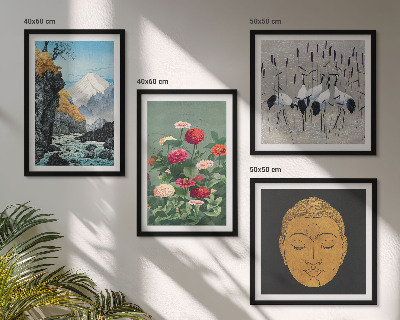 Composição de quadros Natureza japonesa e estilo Japandi