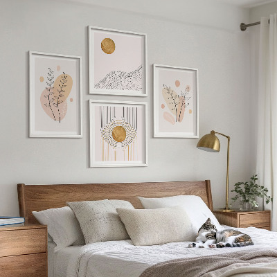 Composição de quadros Desenhos minimalistas de plantas