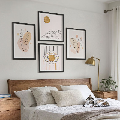 Composição de quadros Desenhos minimalistas de plantas