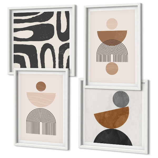 Composição de quadros Design boho abstrato