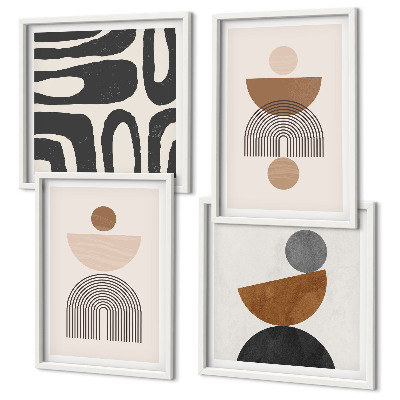 Composição de quadros Design boho abstrato