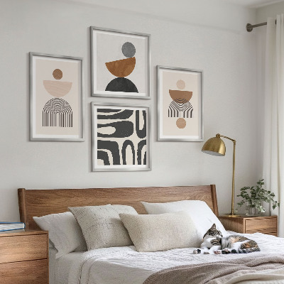 Composição de quadros Design boho abstrato