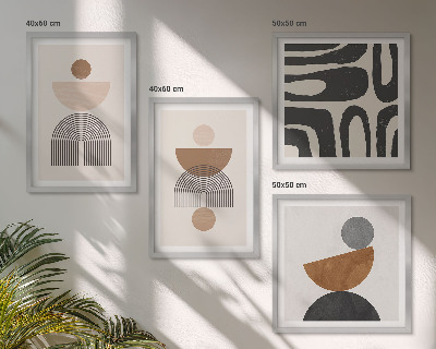 Composição de quadros Design boho abstrato