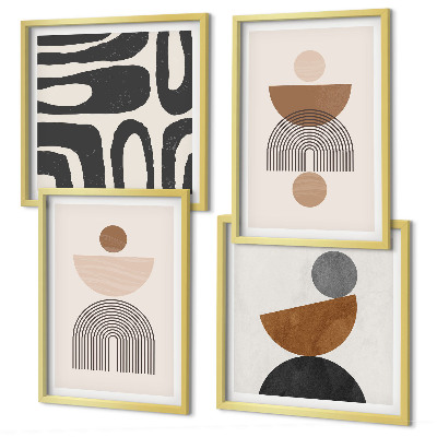 Composição de quadros Design boho abstrato