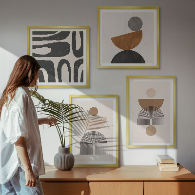 Composição de quadros Design boho abstrato
