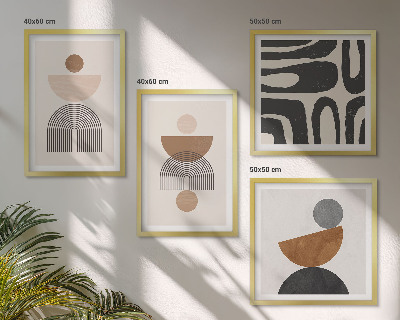 Composição de quadros Design boho abstrato