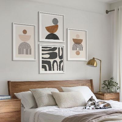 Composição de quadros Design boho abstrato