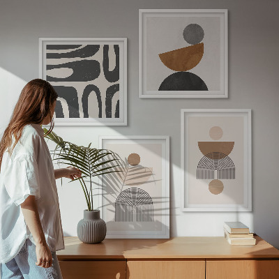 Composição de quadros Design boho abstrato