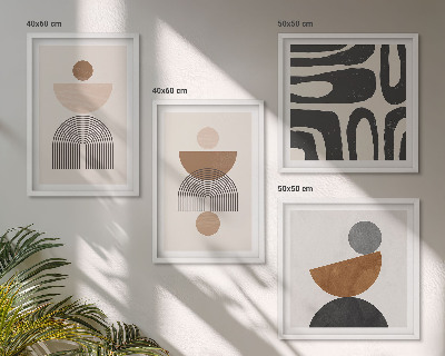 Composição de quadros Design boho abstrato