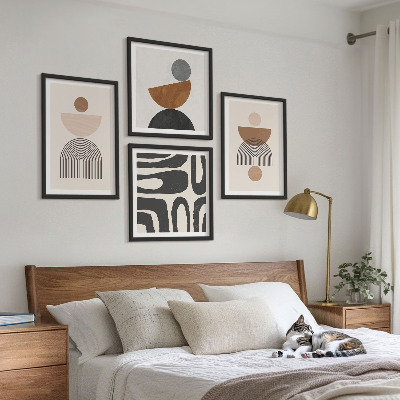 Composição de quadros Design boho abstrato