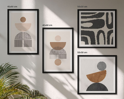 Composição de quadros Design boho abstrato